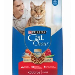 Cat Chow Adultos Delicias Sabor Carne Defense Plus tartar control tracto urinario sin colorantes
