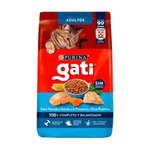 Gati Adultos Sabor Pescado y Salmón a la Primavera gato adulto sin colorantes verduritas naturales