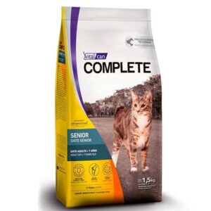 Vitalcan Complete Senior para Gato Mayor de 7 Años protección renal cardíaca glucosamina hairball