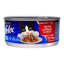 Felix Trocitos de Pollo en Salsa alimento húmedo gato adulto taurina visión