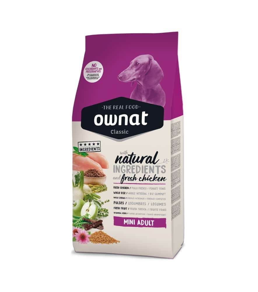 Ownat Classic Mini Adult Perro Adulto Raza Pequeña pollo fresco croqueta pequeña sin conservantes