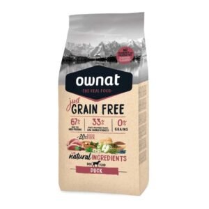Ownat GF Just Duck Perro Adulto Sin Cereales pato fresco glucosamina arándanos sin conservantes