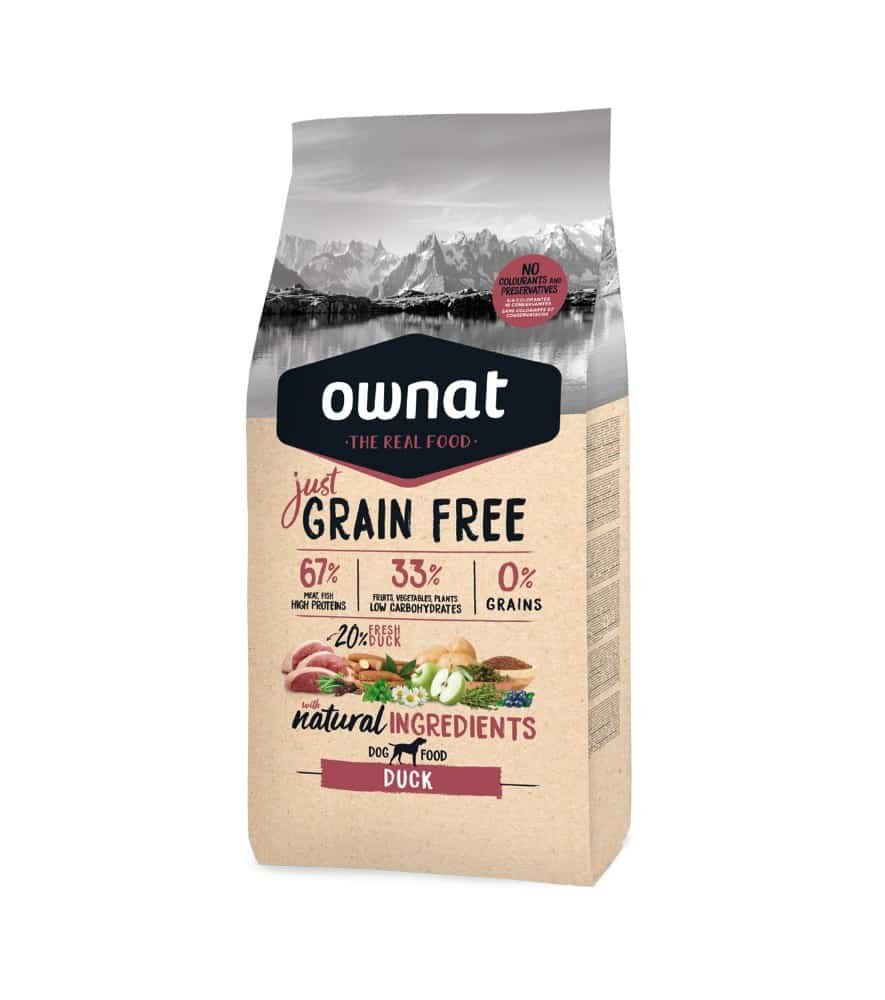 Ownat GF Just Duck Perro Adulto Sin Cereales pato fresco glucosamina arándanos sin conservantes
