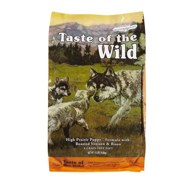 Taste of the Wild High Prairie Puppy Perro bisonte venado sin cereales DHA probióticos cachorro