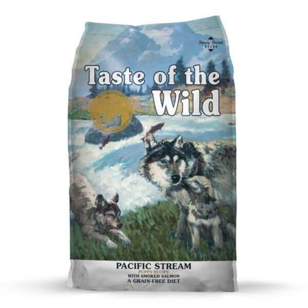 Taste of the Wild Pacific Stream Puppy Perro salmón sin cereales DHA probióticos cachorro
