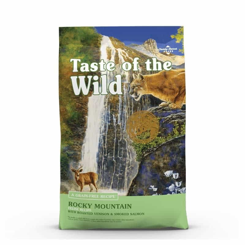 Taste of the Wild Rocky Mountain Gato Venado Asado Salmón Ahumado Sin Cereales Holístico 42% proteína
